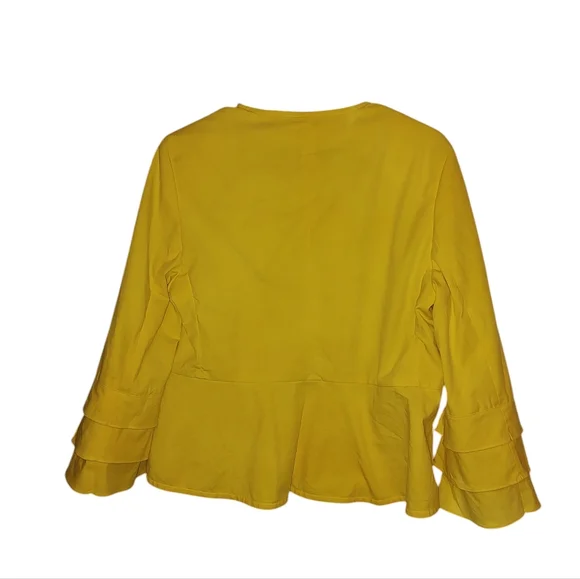 Akris Punto Lemon Yellow Flared Sleeve Jacket